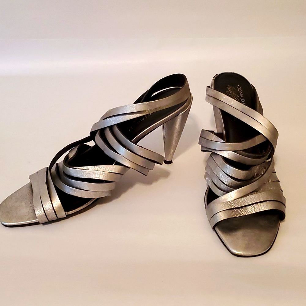 Donald Pliner strappy leather heels, size 11